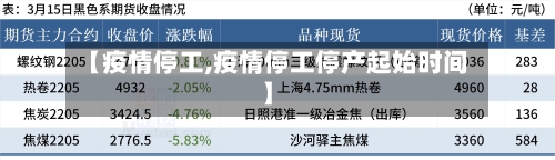 【疫情停工,疫情停工停产起始时间】