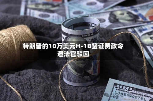 特朗普的10万美元H-1B签证费政令遭法官驳回