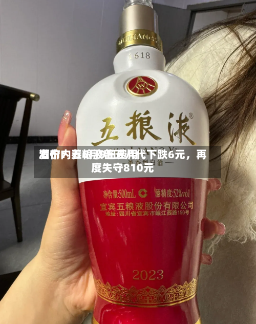 酒价内参6月9日费用发布：五粮液普五八代下跌6元，再度失守810元