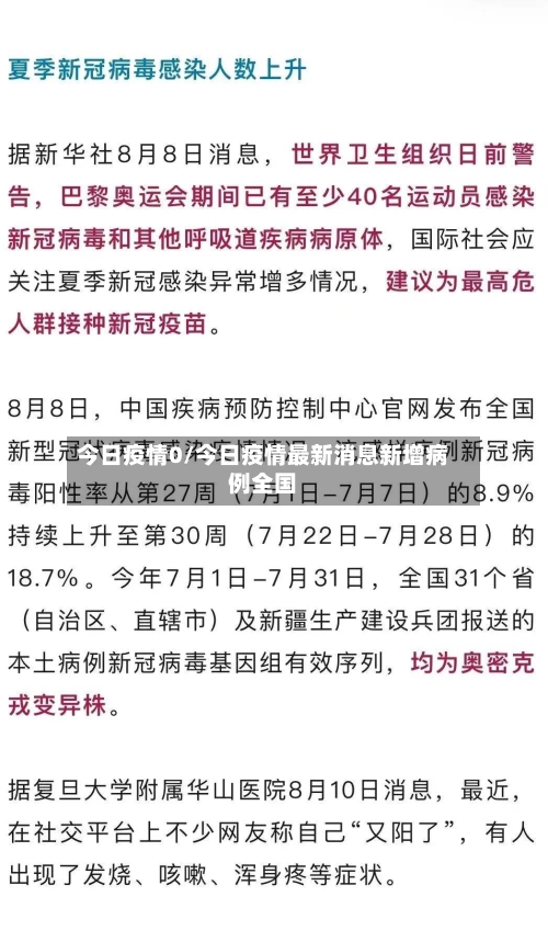 今日疫情0/今日疫情最新消息新增病例全国