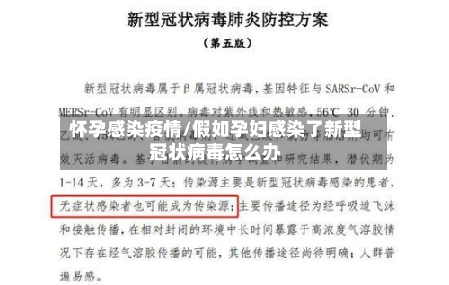 怀孕感染疫情/假如孕妇感染了新型冠状病毒怎么办