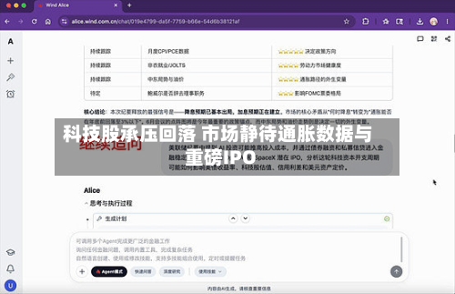 科技股承压回落 市场静待通胀数据与重磅IPO