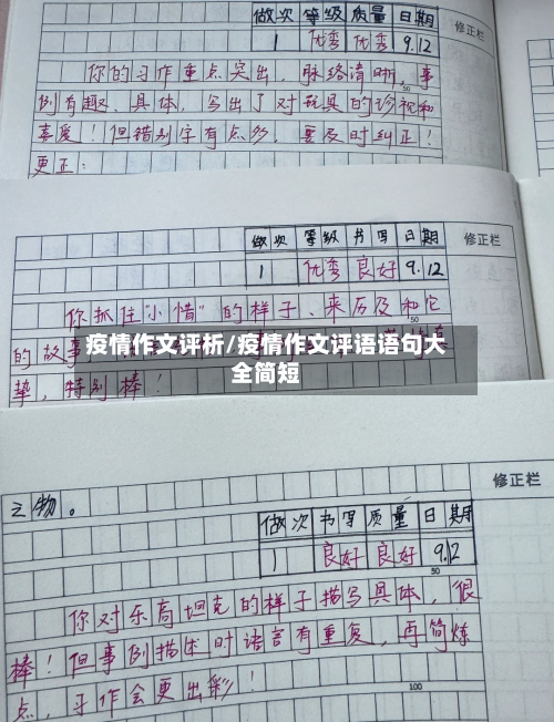 疫情作文评析/疫情作文评语语句大全简短
