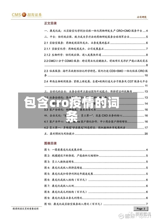 包含cro疫情的词条