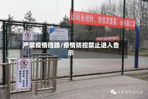 严禁疫情挡路/疫情防控禁止进入告示