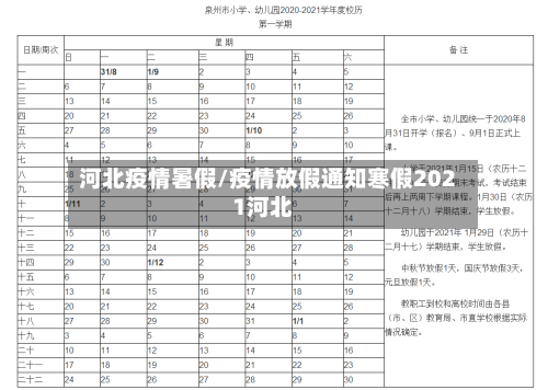 河北疫情暑假/疫情放假通知寒假2021河北