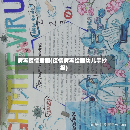 病毒疫情插画(疫情病毒绘画幼儿手抄报)