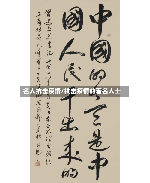 名人抗击疫情/抗击疫情的著名人士