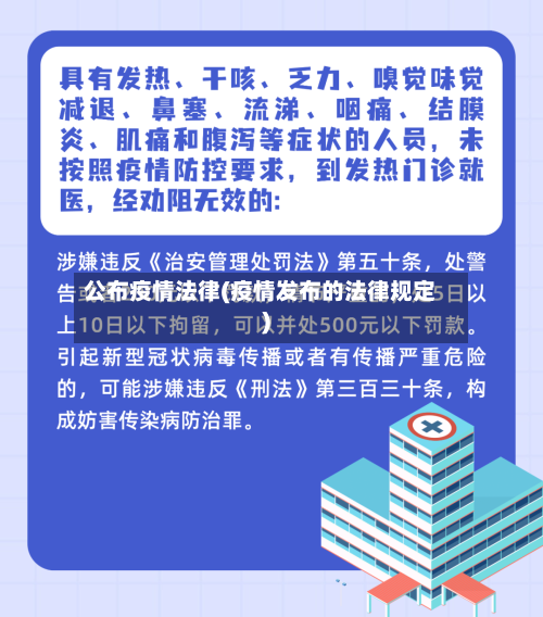 公布疫情法律(疫情发布的法律规定)