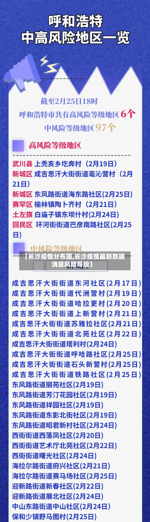 【长沙疫情分布图,长沙疫情最新数据消息风险等级】