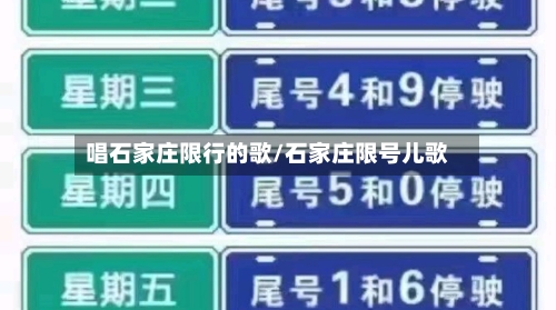 唱石家庄限行的歌/石家庄限号儿歌