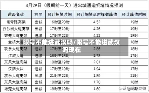 限号不能进武汉吗/限号不能进武汉吗现在