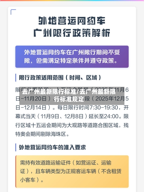 去广州最新限行标准/去广州最新限行标准规定