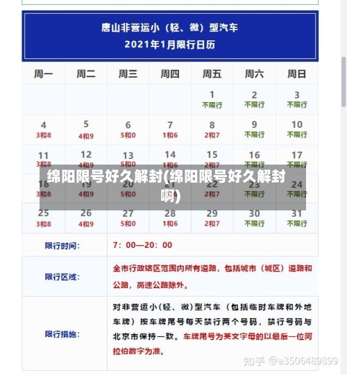 绵阳限号好久解封(绵阳限号好久解封啊)