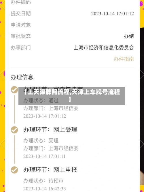 【上天津牌照流程,天津上车牌号流程】