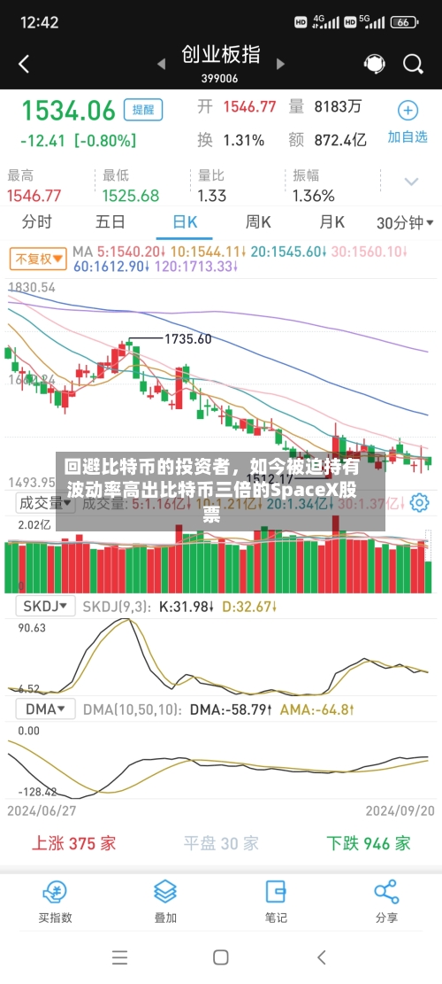 回避比特币的投资者，如今被迫持有波动率高出比特币三倍的SpaceX股票-第1张图片