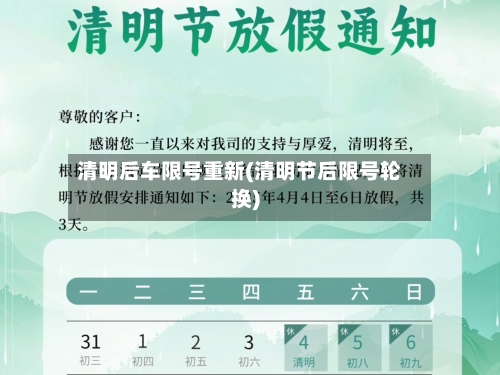 清明后车限号重新(清明节后限号轮换)
