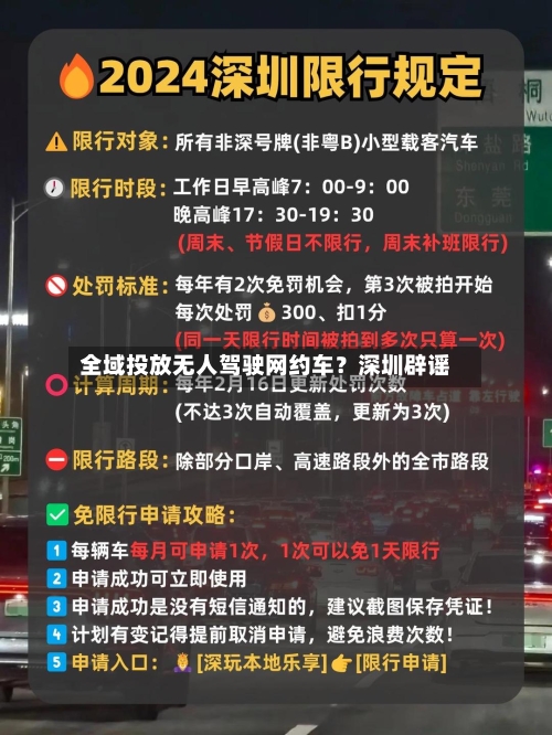 全域投放无人驾驶网约车？深圳辟谣