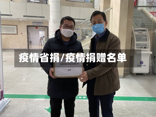 疫情省捐/疫情捐赠名单