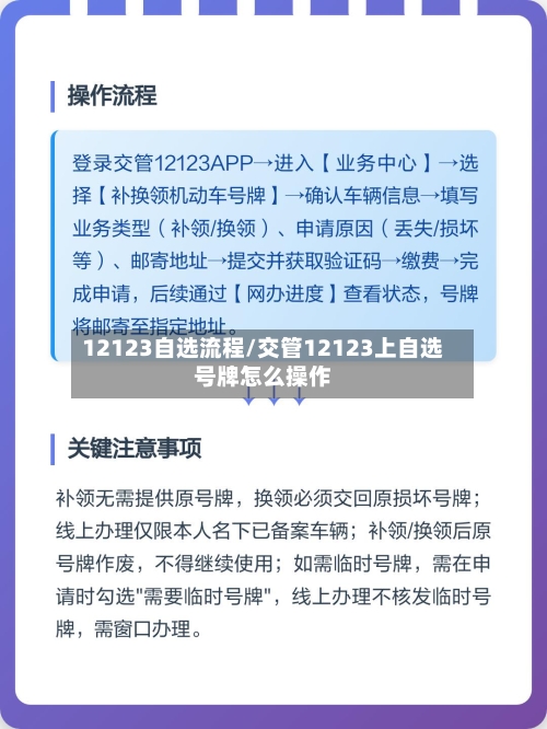 12123自选流程/交管12123上自选号牌怎么操作
