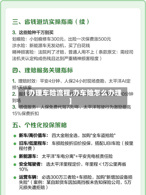 【办理车险流程,办车险怎么办理】