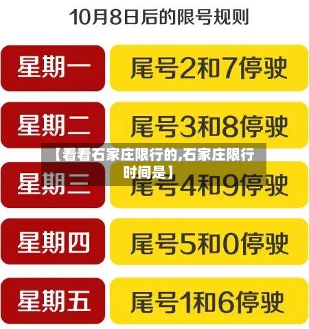 【看看石家庄限行的,石家庄限行时间是】