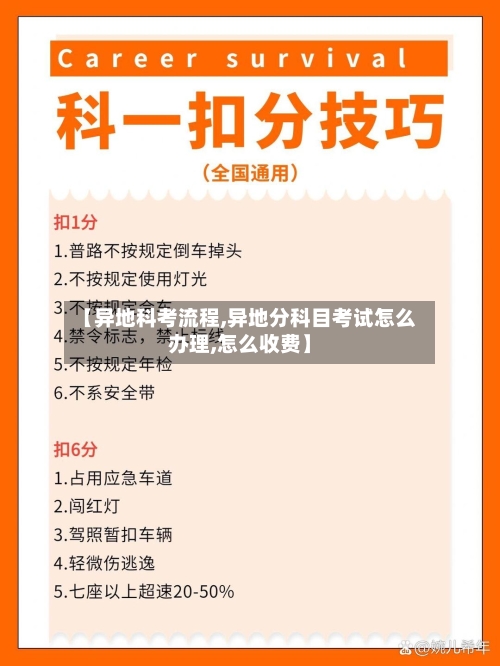 【异地科考流程,异地分科目考试怎么办理,怎么收费】