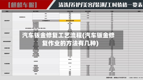 汽车钣金修复工艺流程(汽车钣金修复作业的方法有几种)