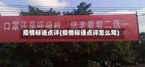 疫情标语点评(疫情标语点评怎么写)