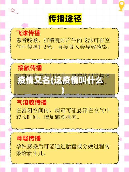疫情又名(这疫情叫什么)
