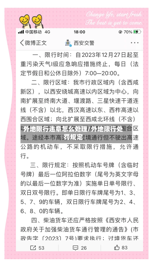 外地限行违章怎么处理/外地限行处罚规定
