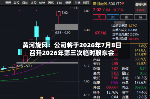 黄河旋风：公司将于2026年7月8日召开2026年第三次临时股东会