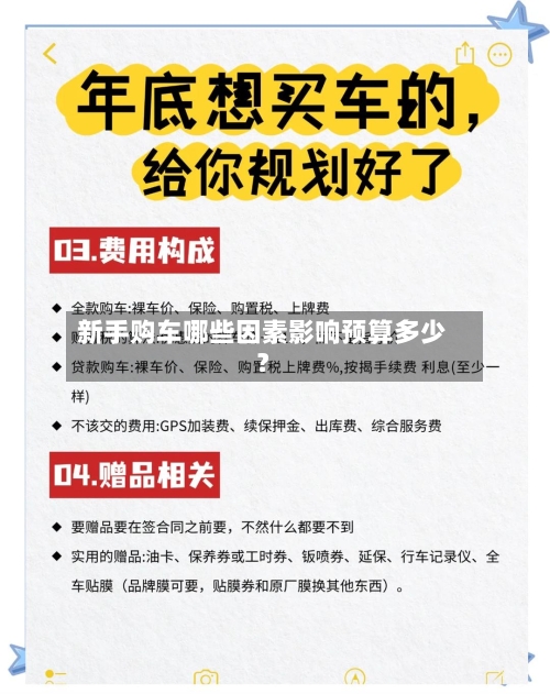 新手购车哪些因素影响预算多少？