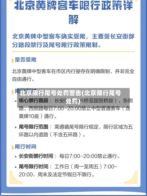北京限行尾号处罚警告(北京限行尾号 处罚)