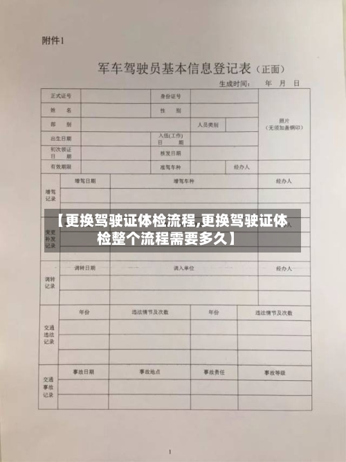 【更换驾驶证体检流程,更换驾驶证体检整个流程需要多久】