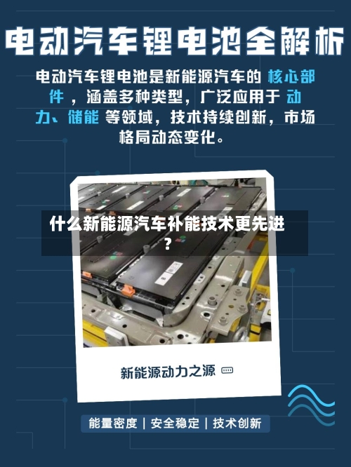 什么新能源汽车补能技术更先进？