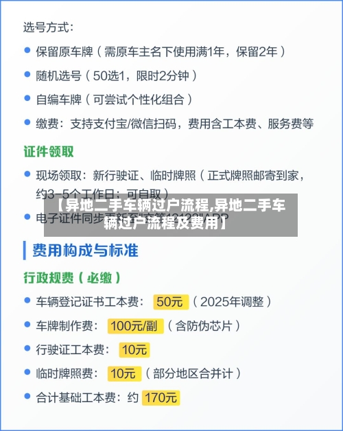 【异地二手车辆过户流程,异地二手车辆过户流程及费用】