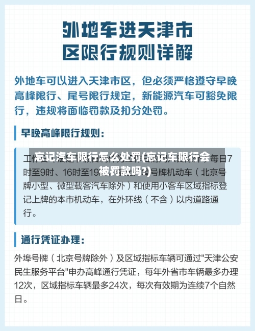 忘记汽车限行怎么处罚(忘记车限行会被罚款吗?)