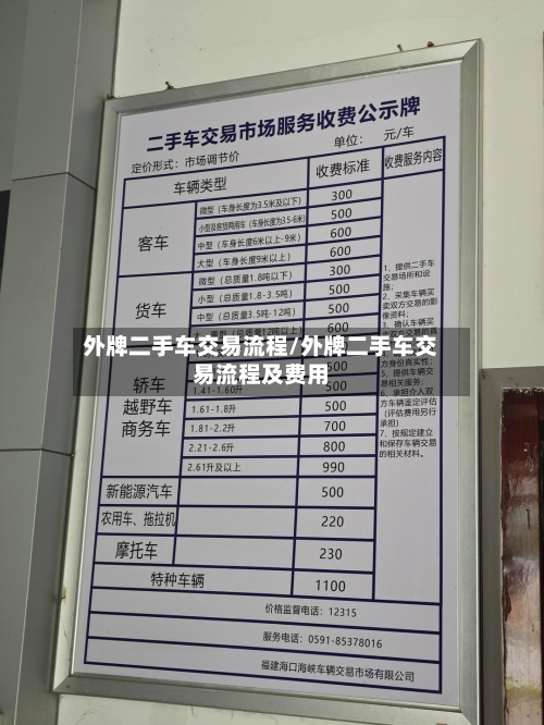 外牌二手车交易流程/外牌二手车交易流程及费用