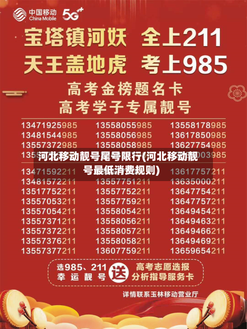 河北移动靓号尾号限行(河北移动靓号最低消费规则)