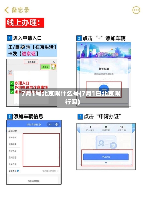 7月1号北京限什么号(7月1日北京限行嘛)