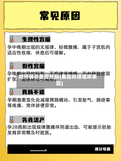 如何确诊腹腔妊娠(腹腔妊娠临床表现)