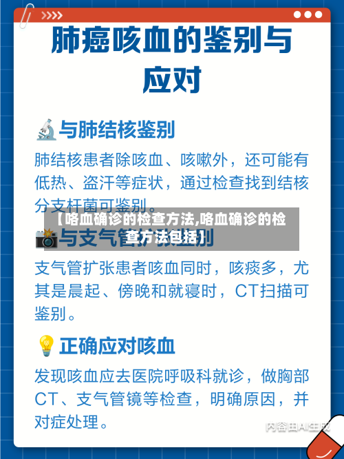 【咯血确诊的检查方法,咯血确诊的检查方法包括】