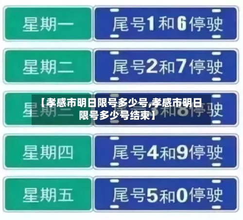 【孝感市明日限号多少号,孝感市明日限号多少号结束】