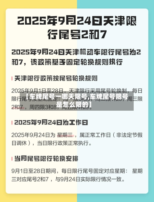 【车牌尾号一哪天限号,车牌尾号限号是怎么限的】