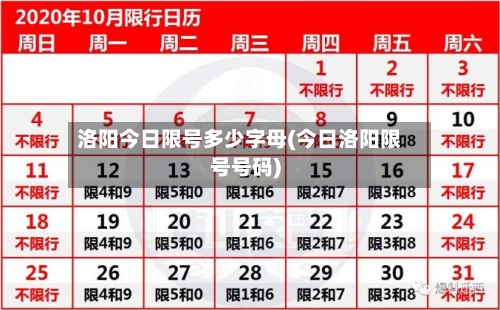 洛阳今日限号多少字母(今日洛阳限号号码)