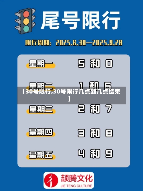 【30号限行,30号限行几点到几点结束】