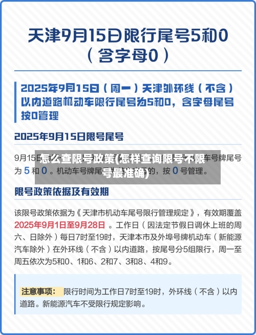 怎么查限号政策(怎样查询限号不限号最准确)