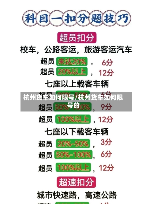 杭州货车如何限号/杭州货车如何限号的