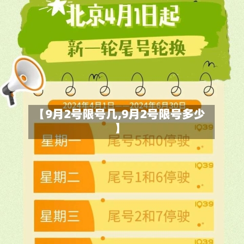 【9月2号限号几,9月2号限号多少】